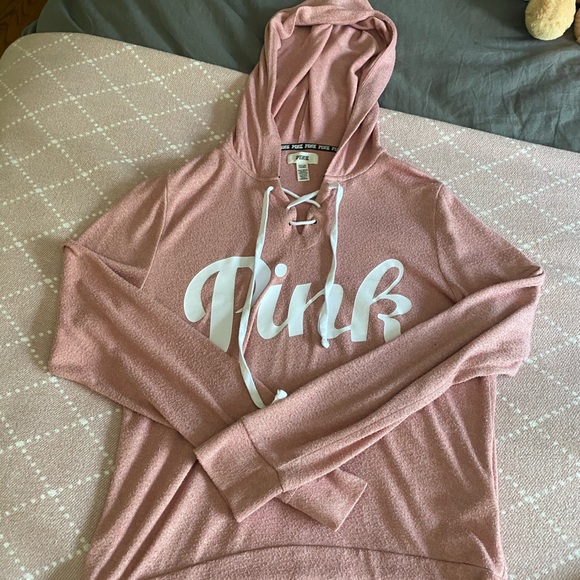 Victoria's Secret PINK Lace-up/tie-up Hoodie - Picture 2 of 6